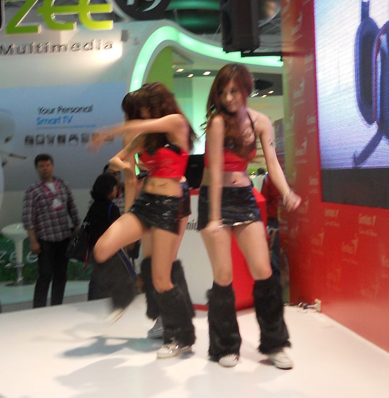 ECS show girls at the Computex 2012 show